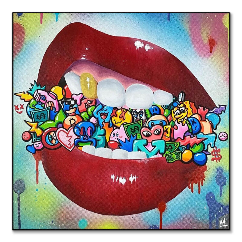 Bite Me Colorful Wall Art by Wegs.Art