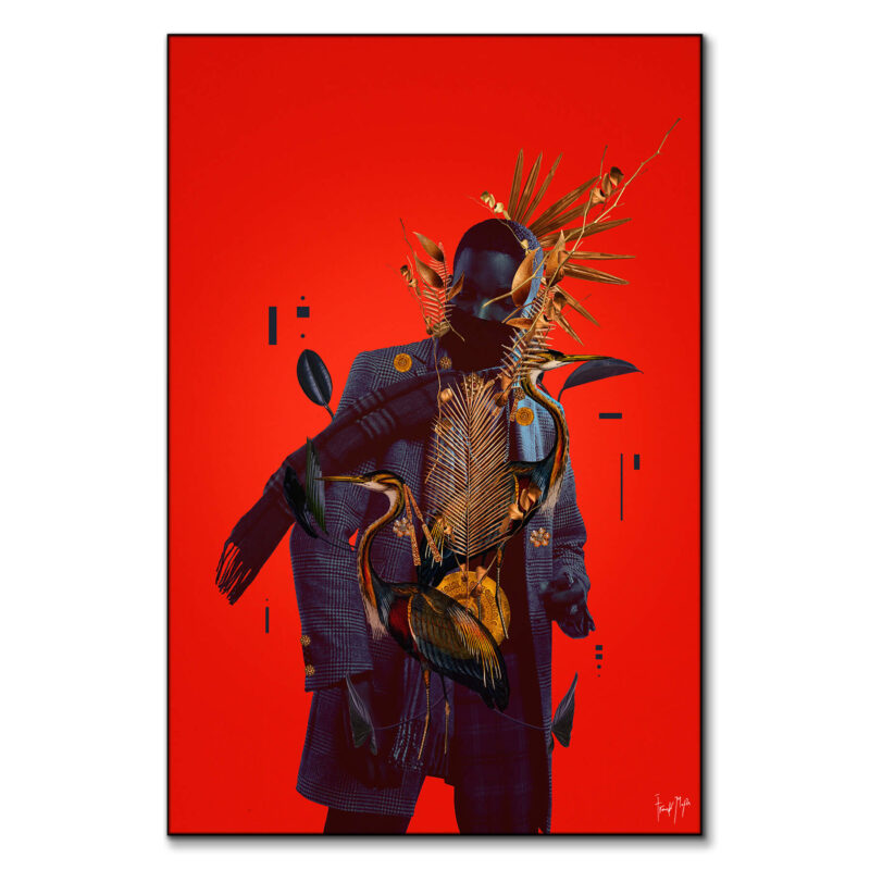 Midnight Jazz in New Orleans Red Wall Art by Frank Moth