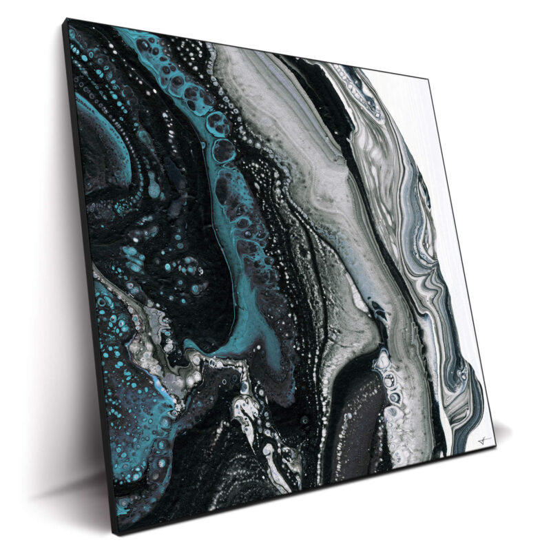 Teal Paisley Black and White Wall Decor by Jared Hankins