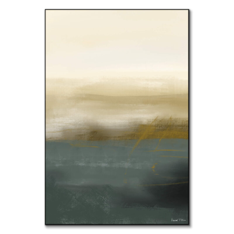 Gold Green No. 2 Neutral Wall Art by Karine Tonial Grimm
