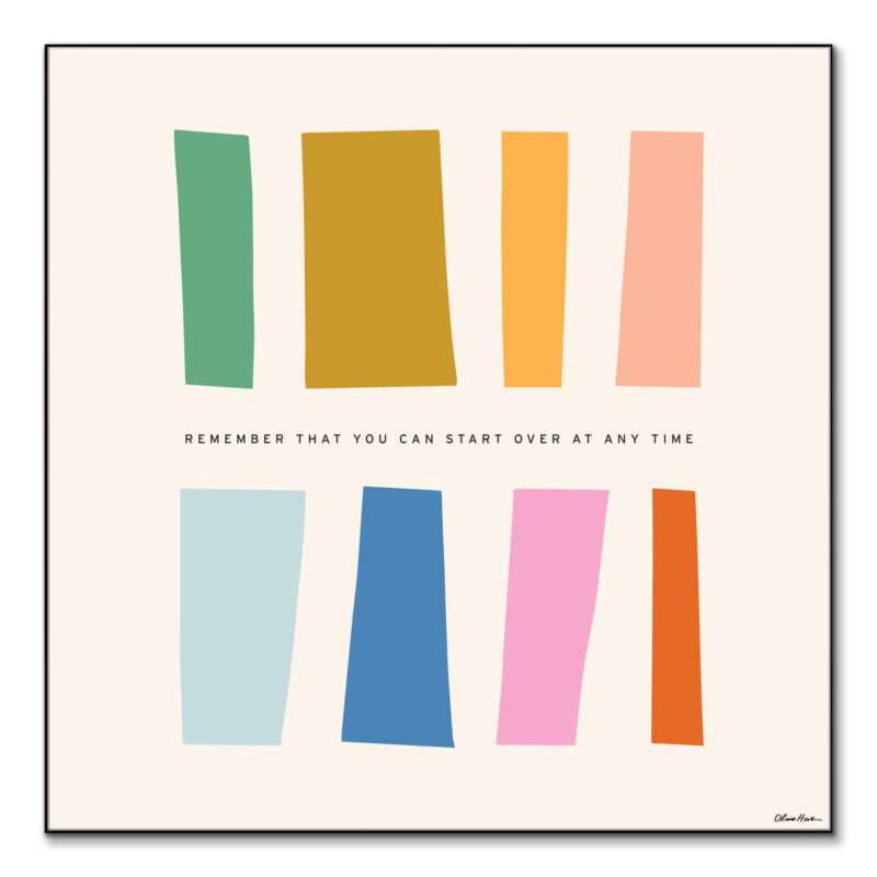 Start Over Colorful Wall Art by Olivia Herrick