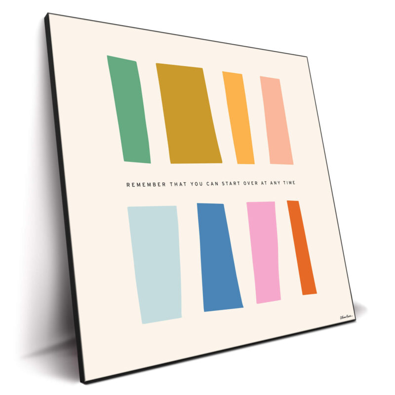 Start Over Colorful Wall Decor by Olivia Herrick