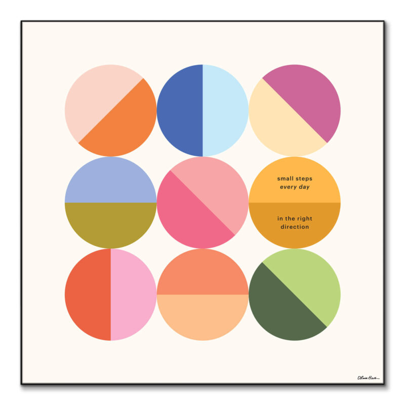 Small Steps Colorful Wall Art by Olivia Herrick