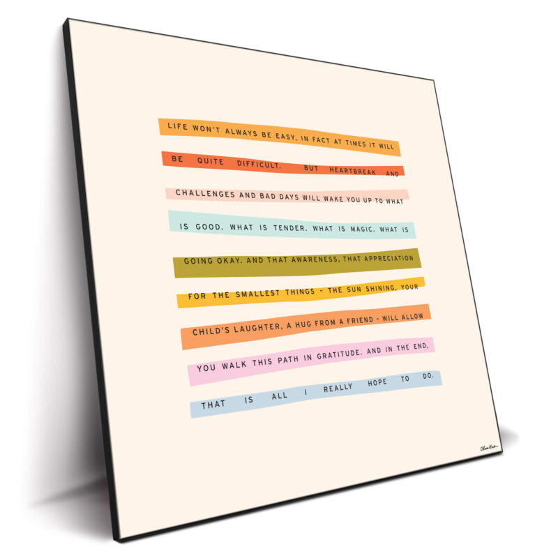 Life Colorful Wall Decor by Olivia Herrick