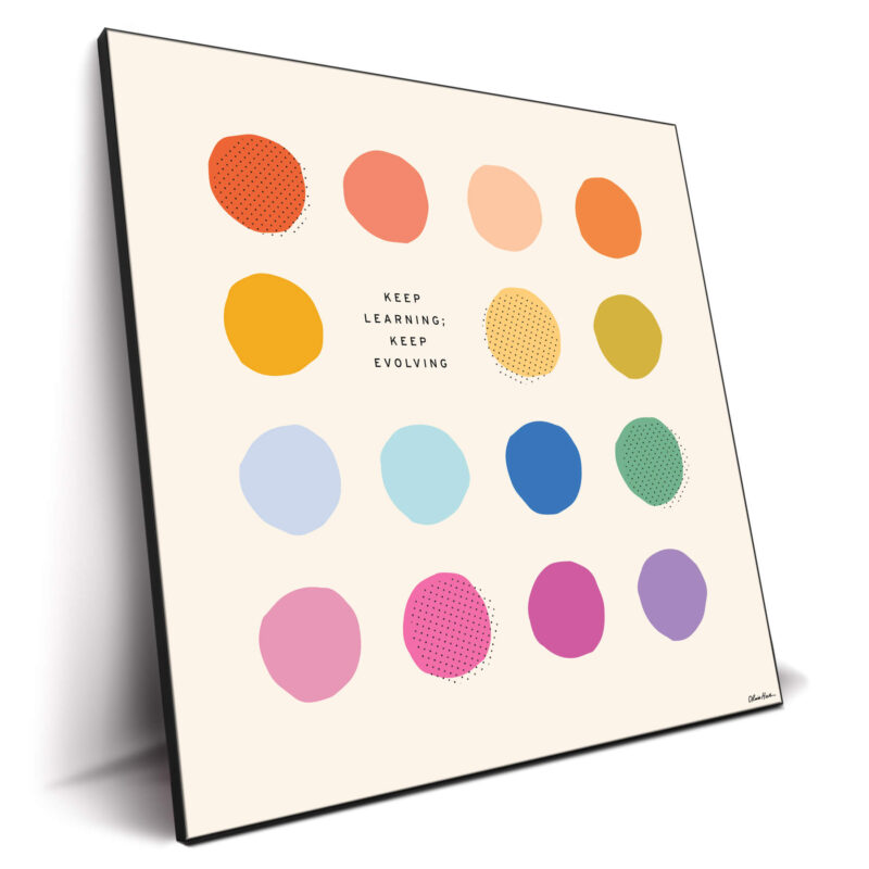 Keep Learning Colorful Wall Decor by Olivia Herrick