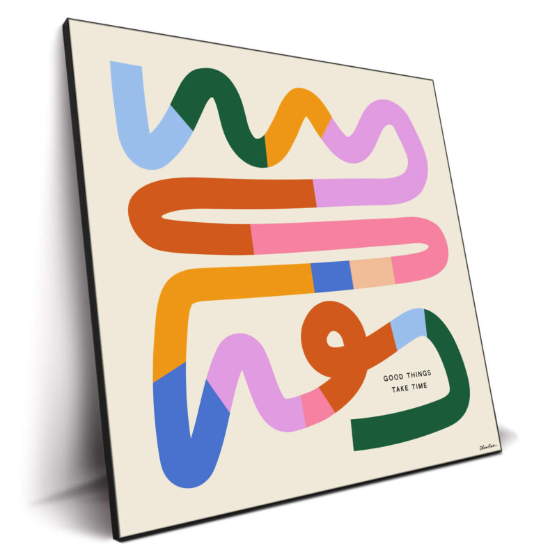 Good Things Take Time Colorful Wall Decor by Olivia Herrick