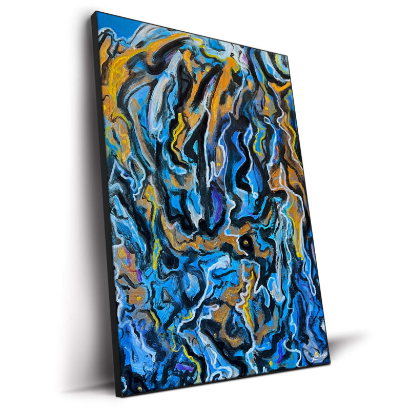 Let's See Where We Are Blue Wall Decor by Bob Lombardi