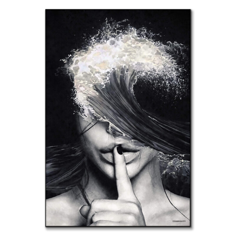 Secrets Black and White Wall Art by Underdott