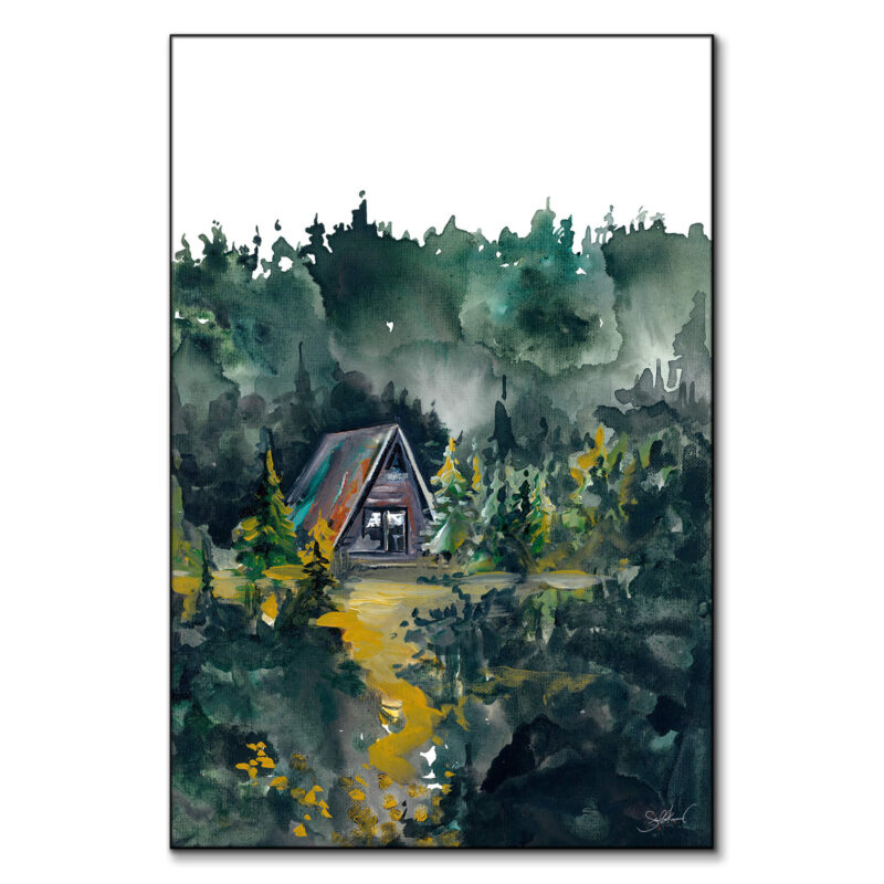Cabin Green Wall Art by Shelby Kregel