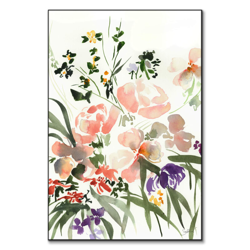 Floral Pink Green Wall Art by Shelby Kregel