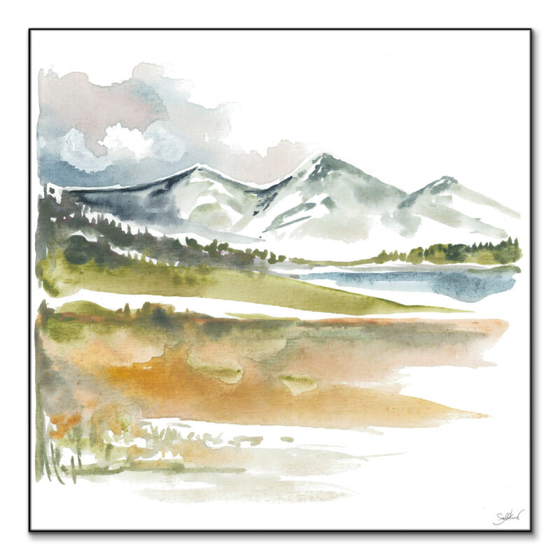 Mountains in the Distance Green Wall Art by Shelby Kregel