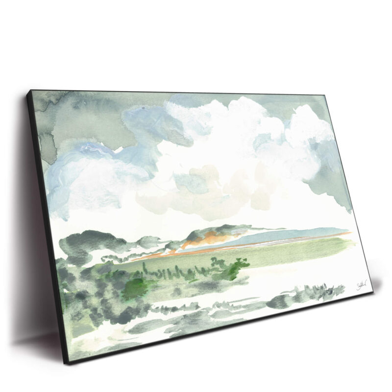 Distant Landscape Green Wall Decor by Shelby Kregel