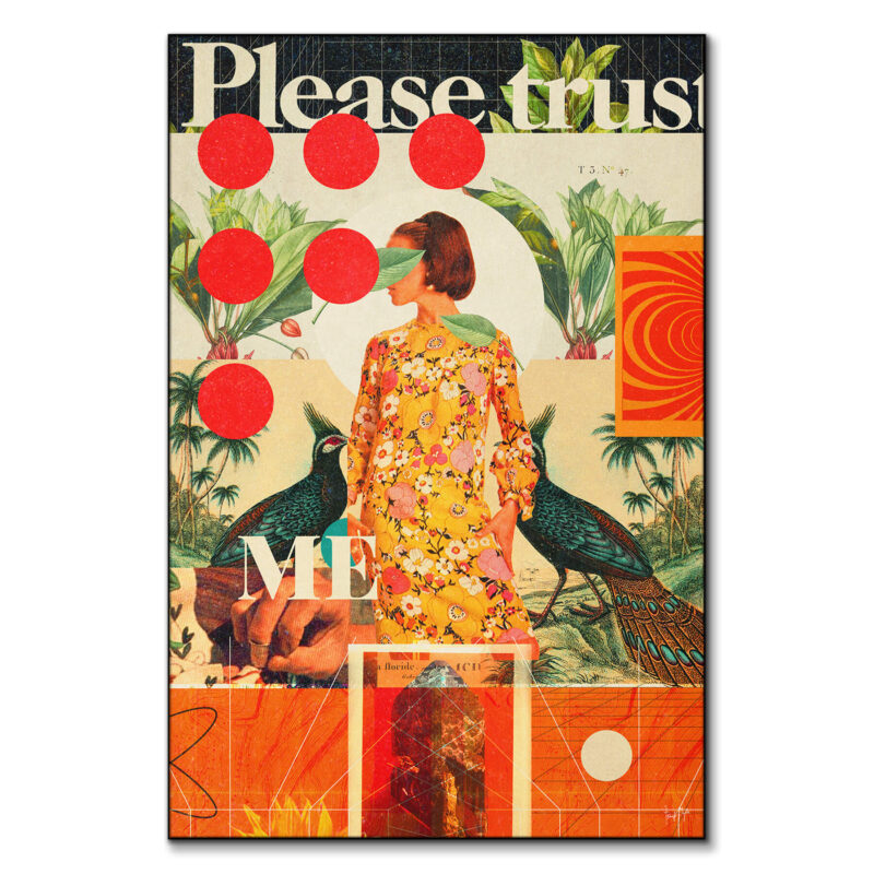 Please Trust Me Warm Wall Art by Frank Moth