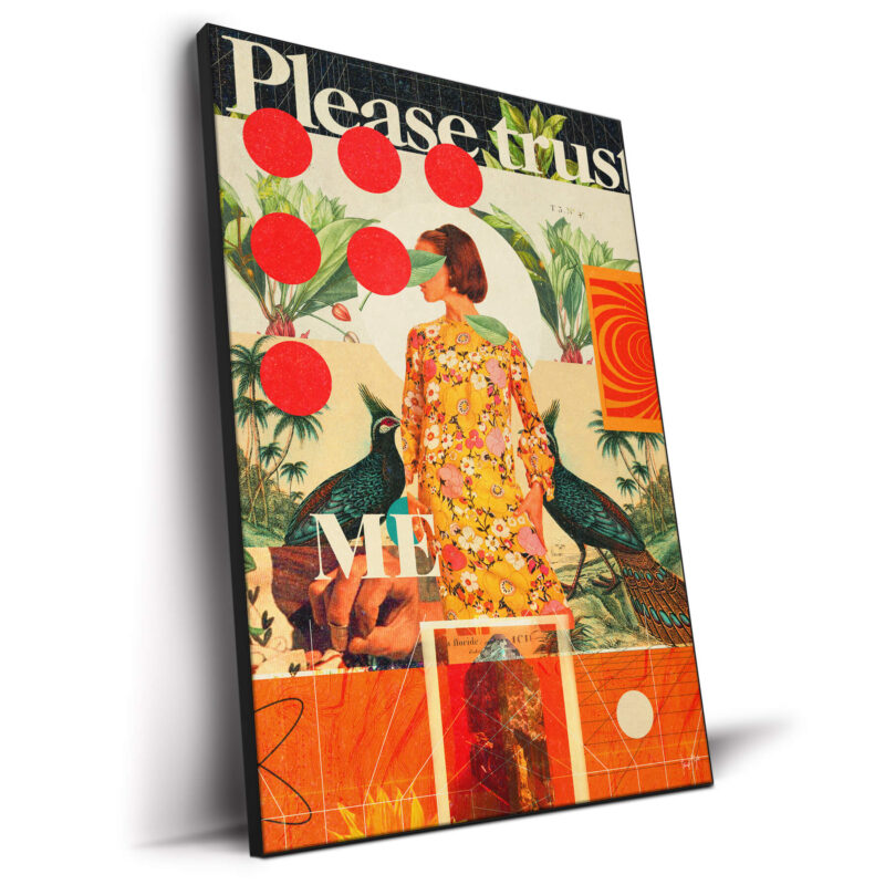 Please Trust Me Warm Wall Decor by Frank Moth
