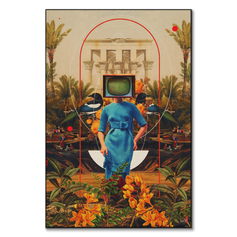 Her Asymmetries Warm Wall Art by Frank Moth