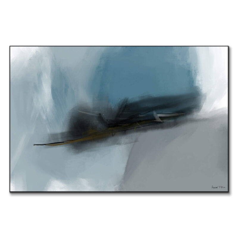 Blue Merge Blue Wall Art by Karine Tonial Grimm