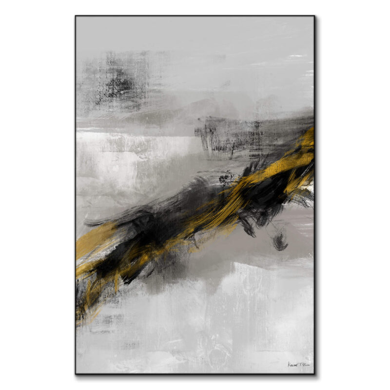 Black Night No. 2 Grey Wall Art by Karine Tonial Grimm