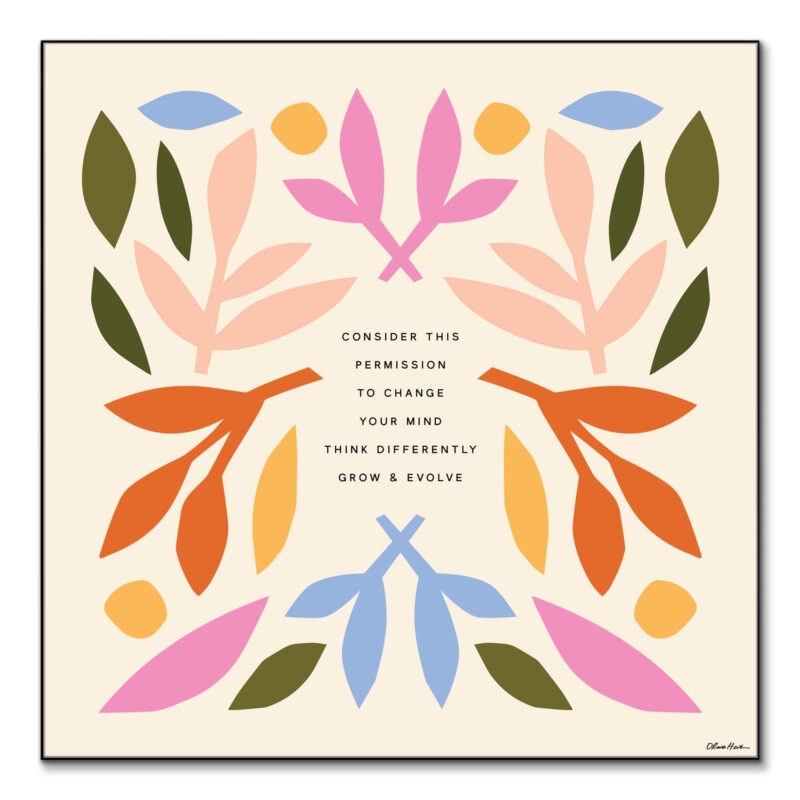 Change Your Mind Colorful Wall Art by Olivia Herrick