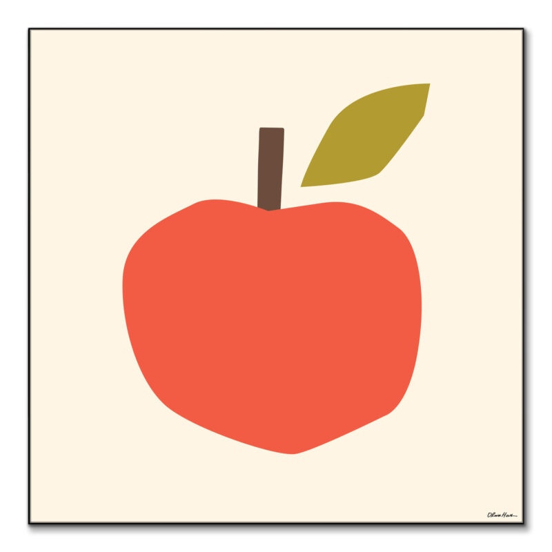 Minimalist Apple Wall Art by Olivia Herrick