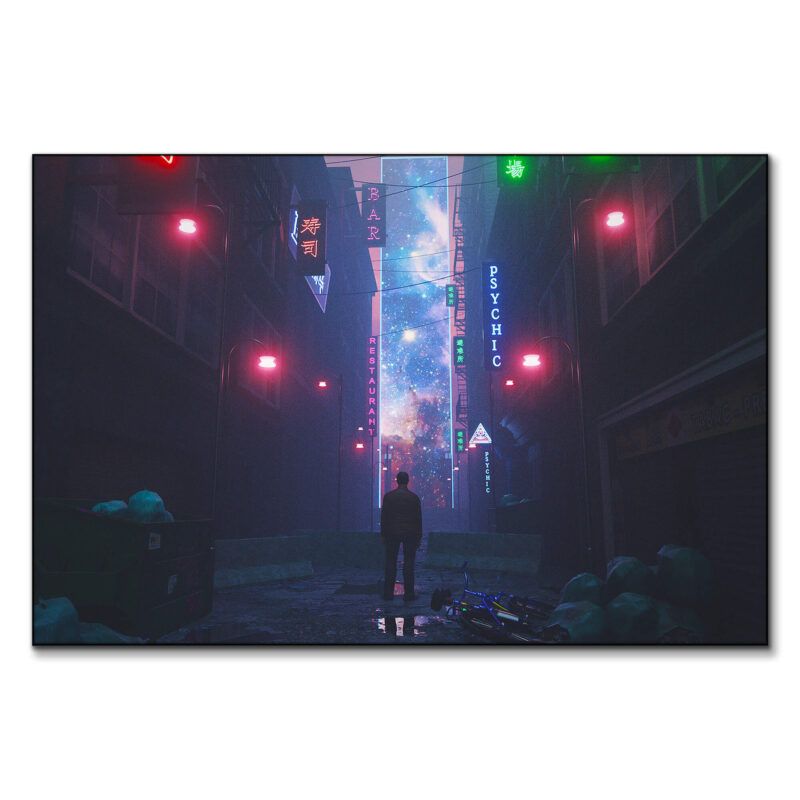 Beyond the Back Alley Dark Wall Art by Davansh Atry