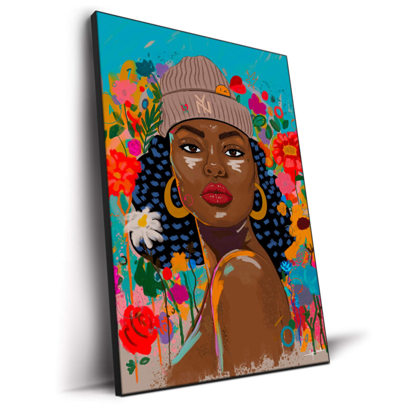 Bloomed in Concrete Vibrant Wall Decor by Nuwarhol