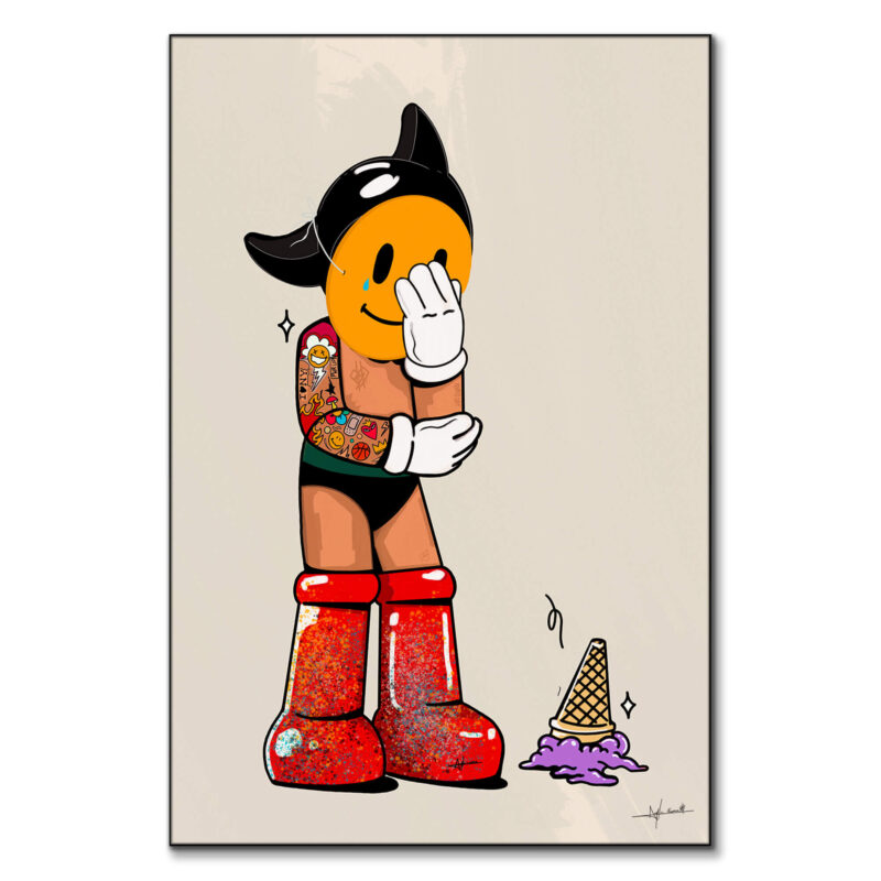 Astro Boy Meltdown Colorful Wall Art by Nuwarhol