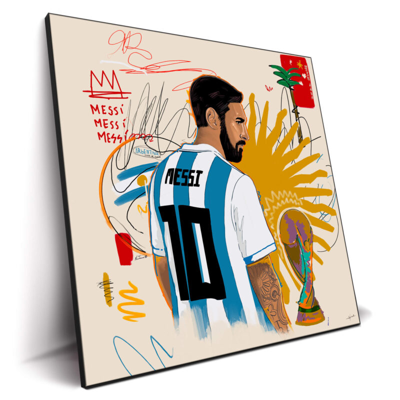Messi Finally Vibrant Wall Decor by Nuwarhol