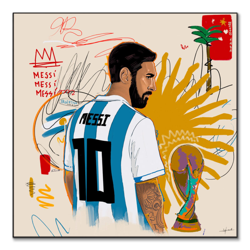 Messi Finally Vibrant Wall Art by Nuwarhol