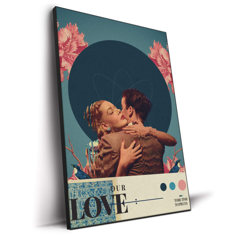 Our Love Tore Time to Pieces Pink Wall Decor by Frank Moth