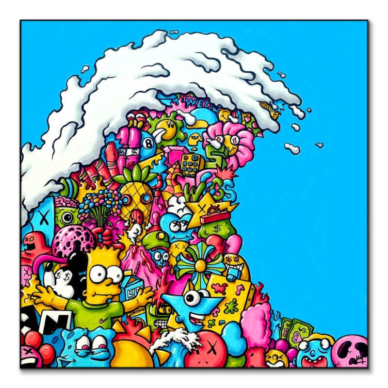 Toon Wave Vibrant Wall Art by Wegs.Art