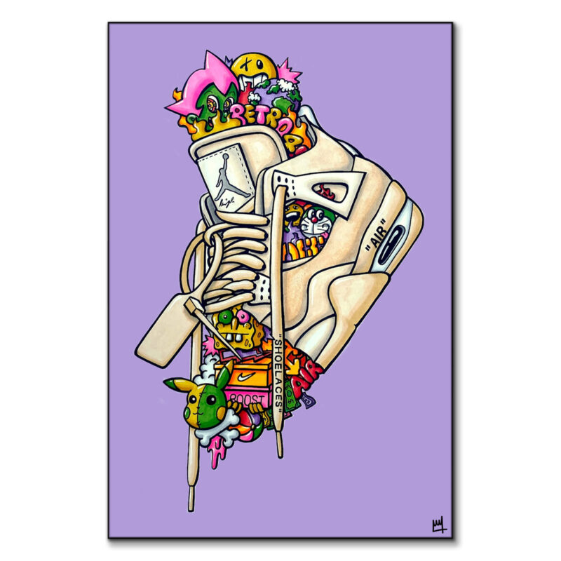 Purple Air Jordan's Vibrant Wall Art by Wegs.Art