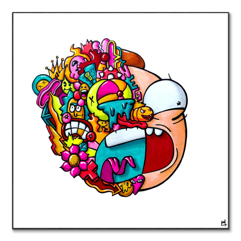 Trippy Morty Vibrant Wall Art by Wegs.Art