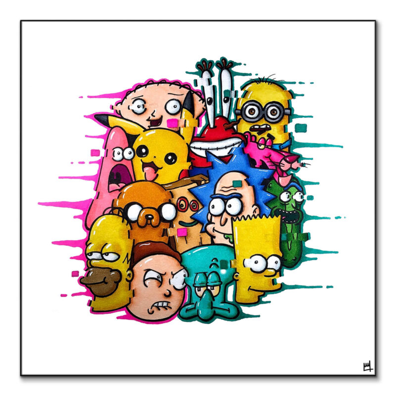 Cartoon Vibrant Wall Art by Wegs.Art