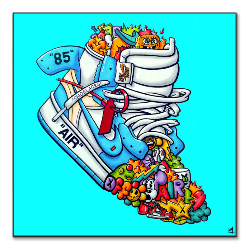 Blue Air Jordan's Vibrant Wall Art by Wegs.Art