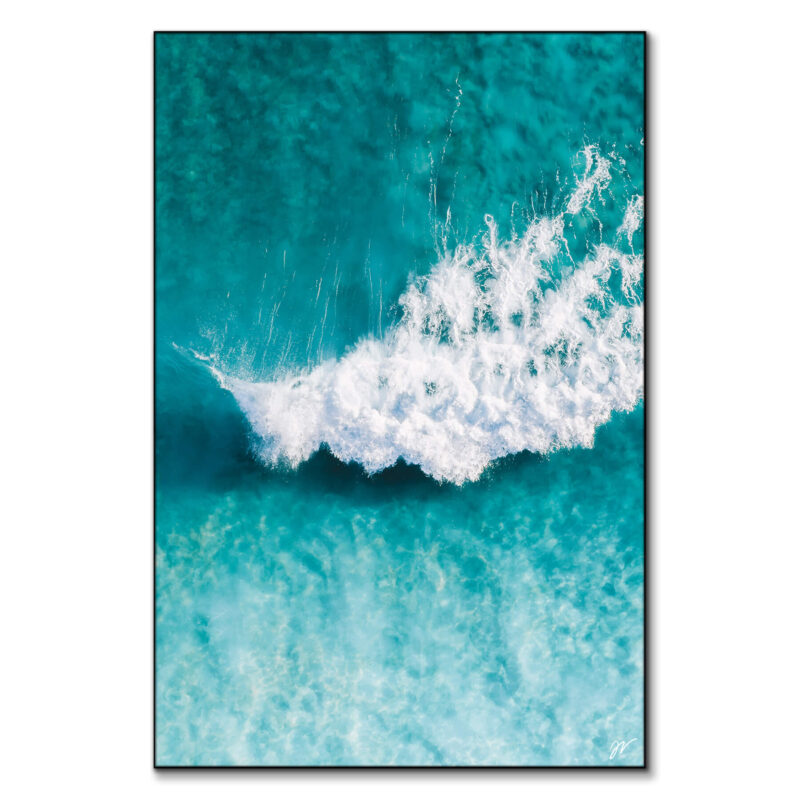 Wave Blue Wall Art by Jess Loiterton