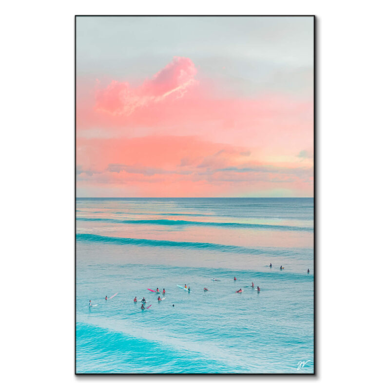 Pastel Surf Party Blue Wall Art by Jess Loiterton