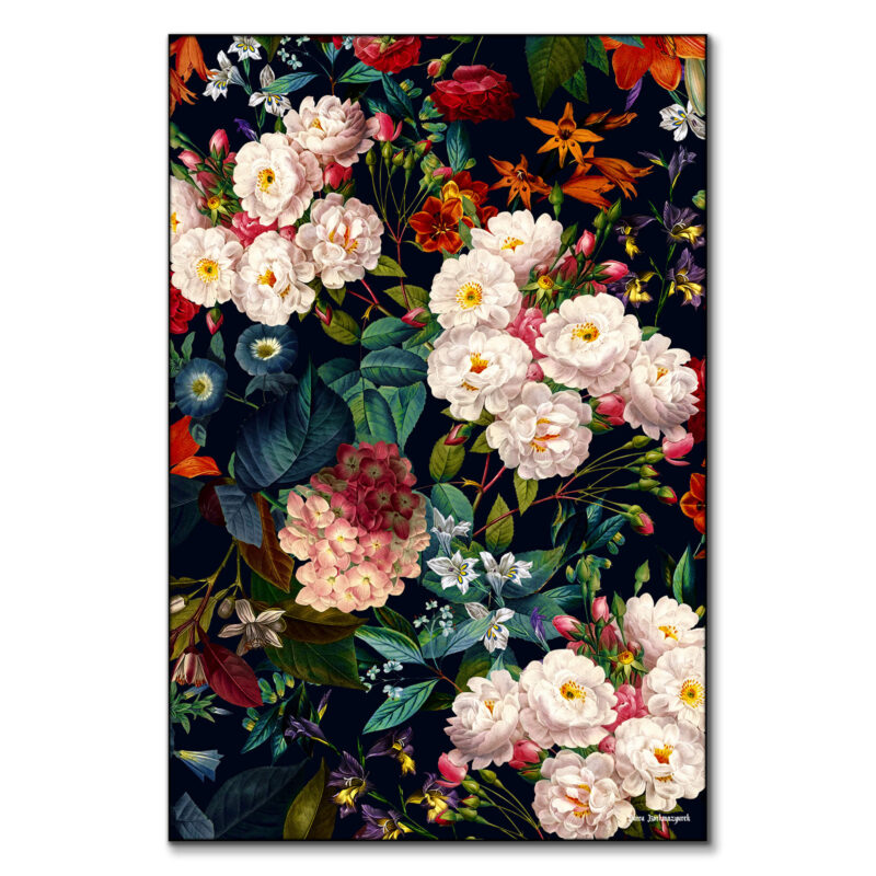 Midnight Garden XXV Forest Green Wall Art by Burcu Korkmazyurek