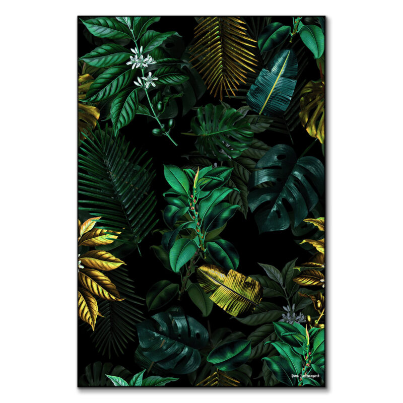 Tropical Garden VIII Dark Wall Art by Burcu Korkmazyurek