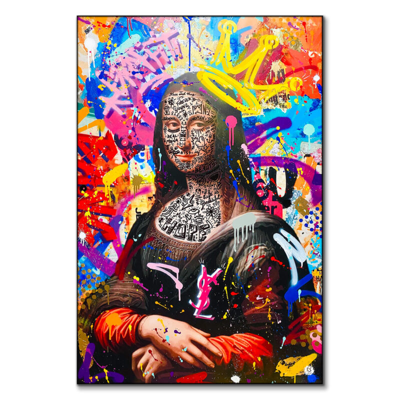 Real Mona Vibrant Wall Art by RS Artist