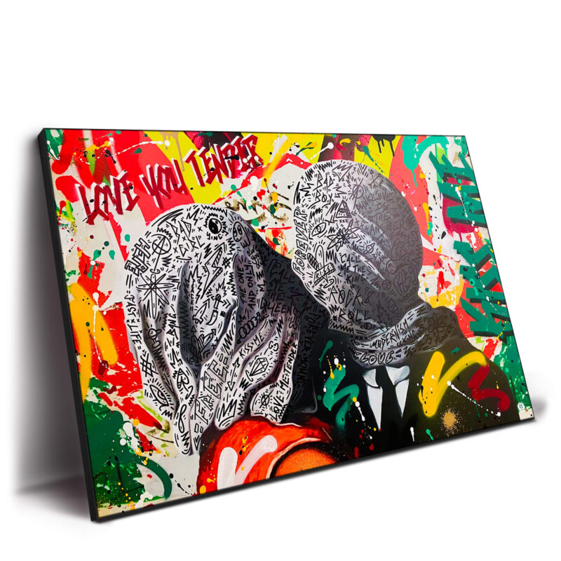 Les Amants De La Rue Vibrant Wall Decor by RS Artist