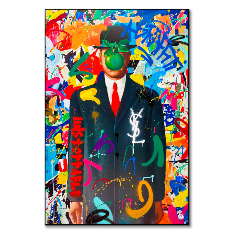 Graffiti Magritte Vibrant Wall Art by RS Artist