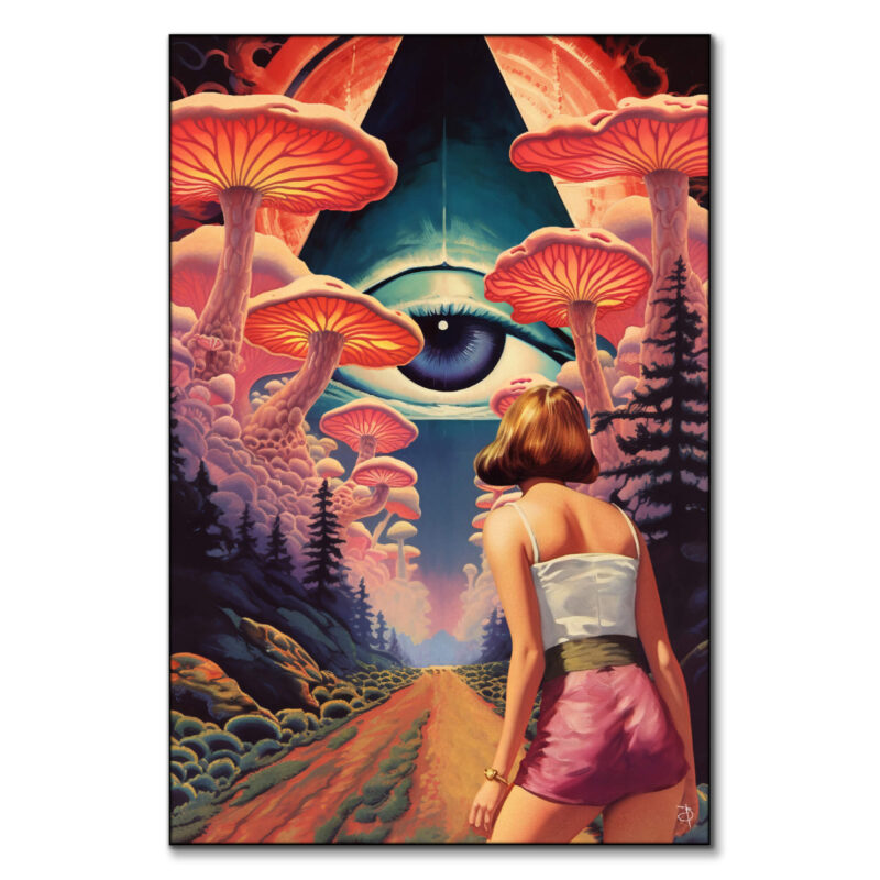 The Mind Opening Trip Red Wall Art by BambashkART