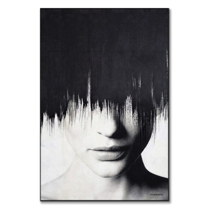 Hidden Beauty Black and White Wall Art by Underdott