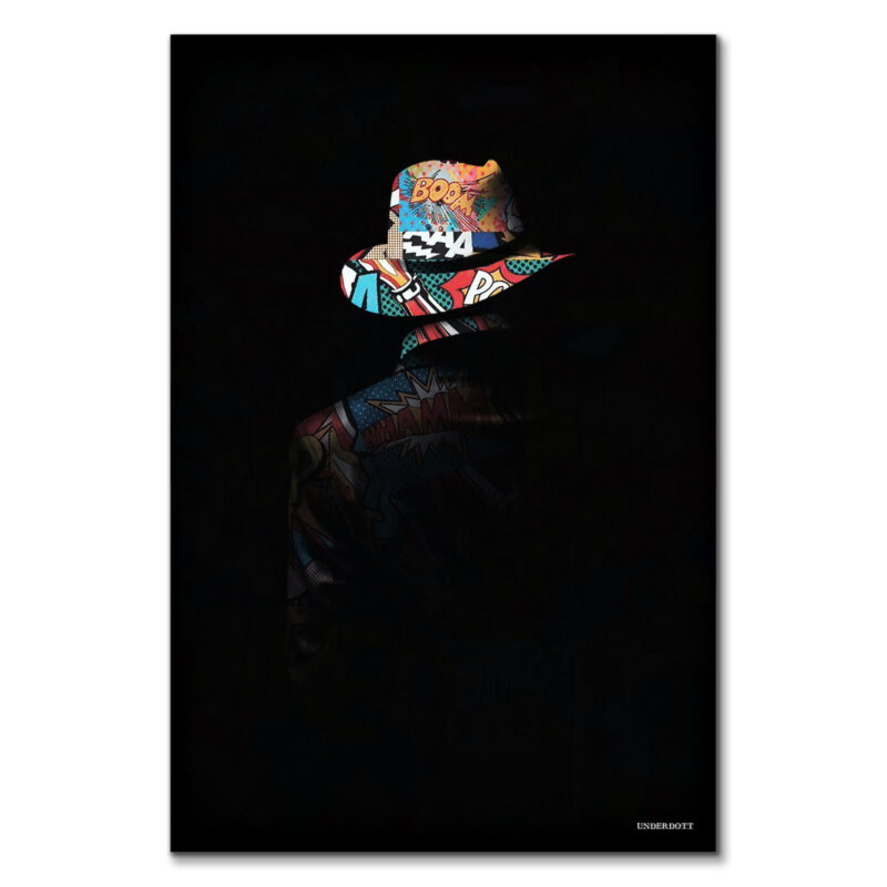 Pop Art in the Shadows 2 Black and White Wall Art by Underdott