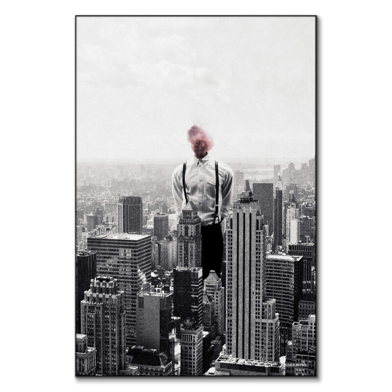 Life in the City Black and White Wall Art by Underdott