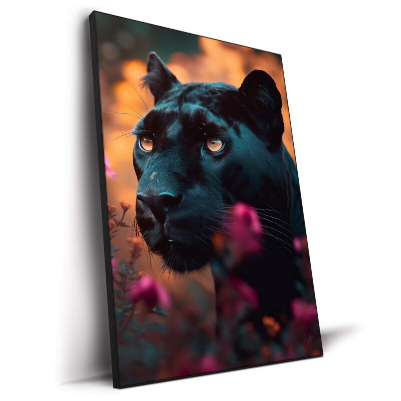 Floral Panther Pink Wall Decor by Zenja Gammer