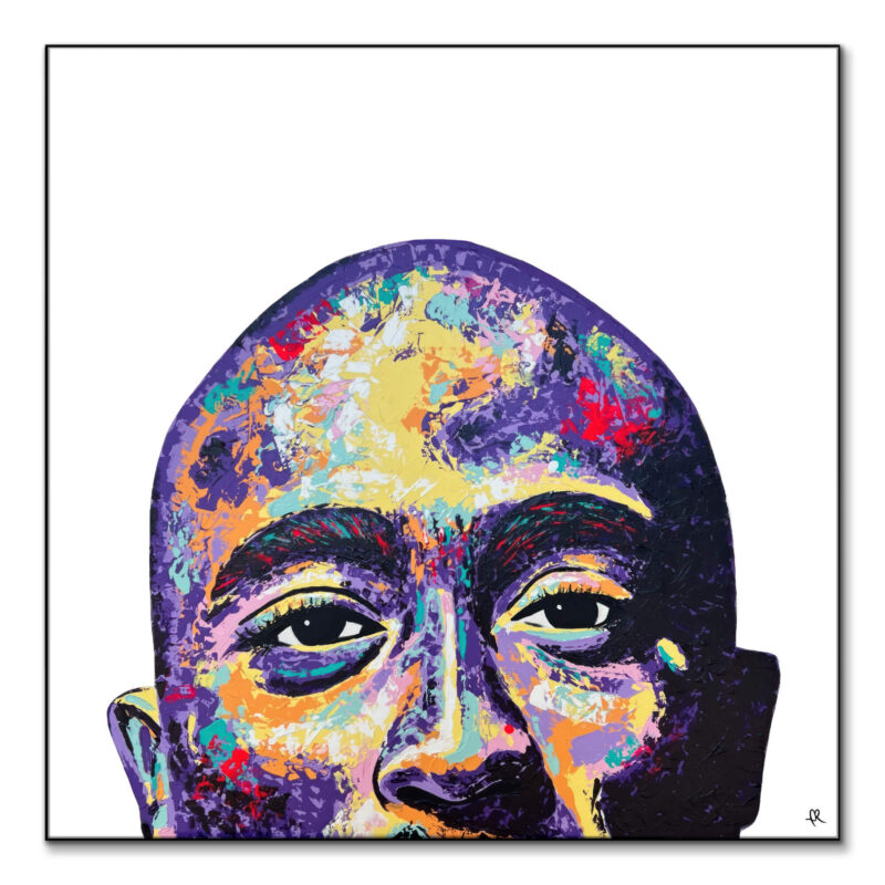 Fluid Tupac Colorful Wall Art by IR Artwork