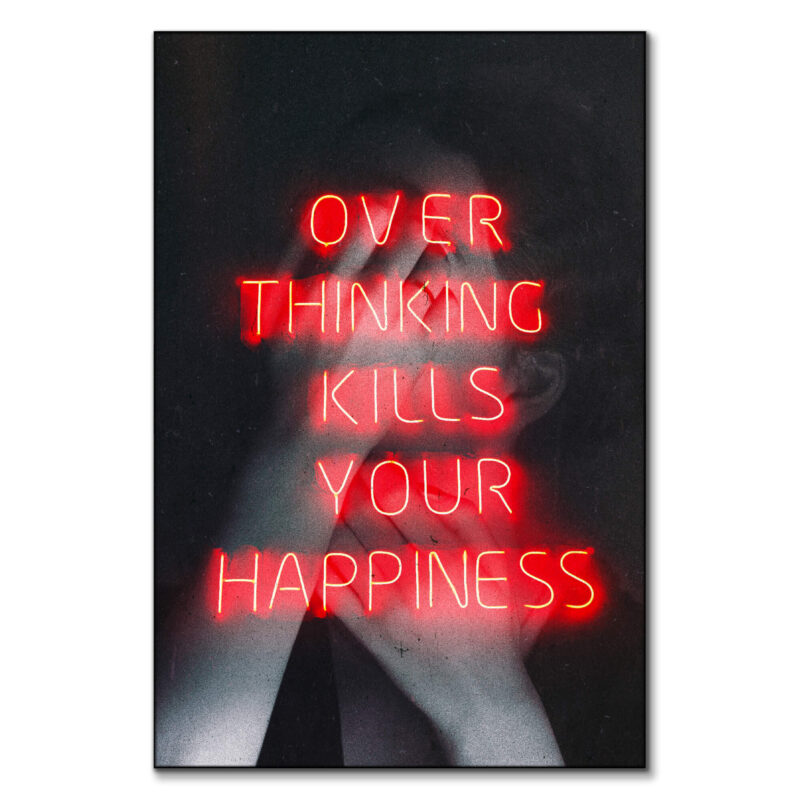 Overthinking Neon Colorful Wall Art by Seamless