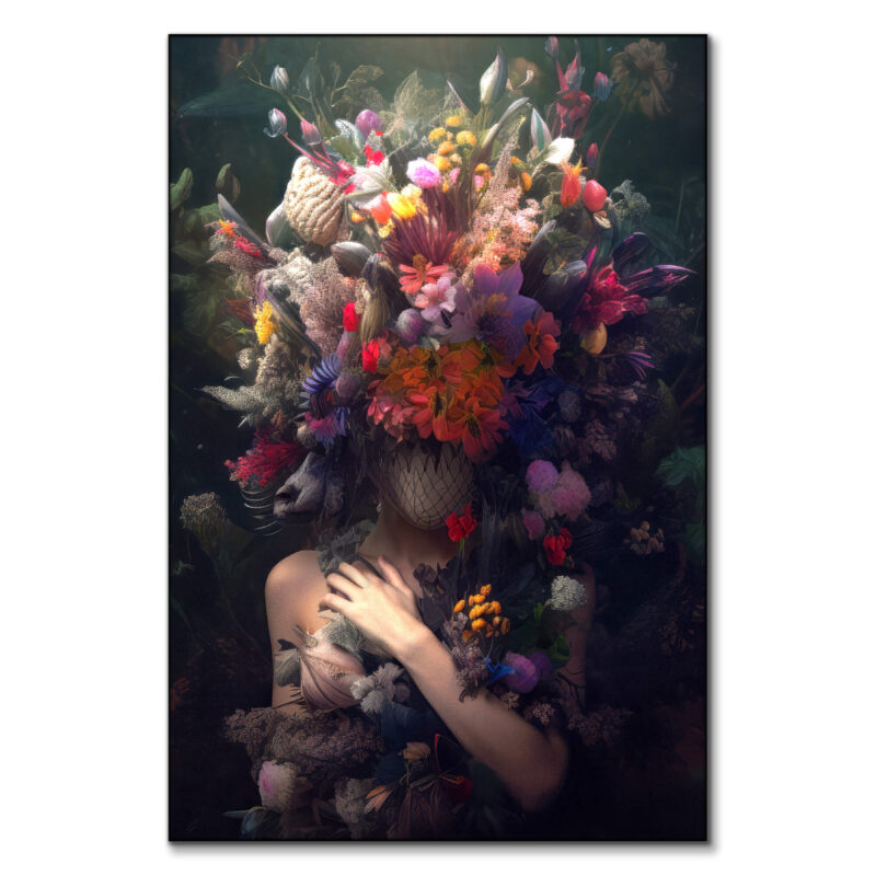 Floral Mask Wall Art by Zenja Gammer