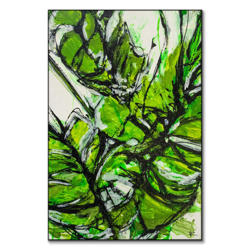 Lush Leaf Green Wall Art by P Muir Art